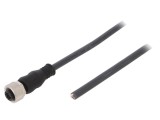 Cablu Conectare M12 5 Pini Drept 10m 125VAC 4A PUR