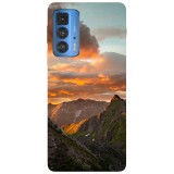 Husa compatibila cu Motorola G100 model Drone Shot of a Mountain Range, Silicon, TPU, Viceversa, Transparent, Carcasa