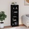 vidaXL Bibliotecă, negru, 50x35x154 cm, lemn masiv de pin 821718