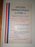 RARA = BROSURA EXPOZITIA INTERNATIONALA DION PARIS 1937