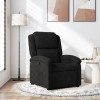 Fotoliu Rabatabil Gossi Negru Catifea Confortabil 71x86.5x99.5cm Inclinare 135&deg; Suport Picioare Relaxare