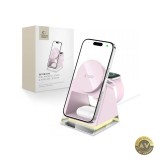 Incarcator Retea Wireless Tech-Protect QI15W-A43 3in1 15W 1.67A Roz
