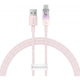 Cablu Date si Incarcare USB-A - USB-C Baseus Explorer, 100W, 1m, Roz CATS010404