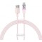 Cablu Date si Incarcare USB-A - USB-C Baseus Explorer, 100W, 1m, Roz CATS010404