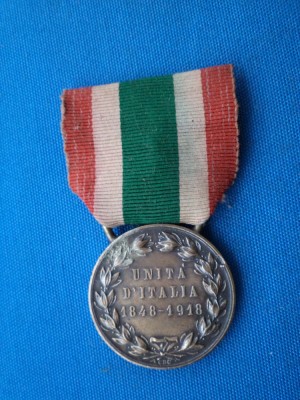 MEDALIA ANIVERSARII A 70 ANI DE LA UNIFICAREA ITALIEI (1848 -1918 ) / 2 foto