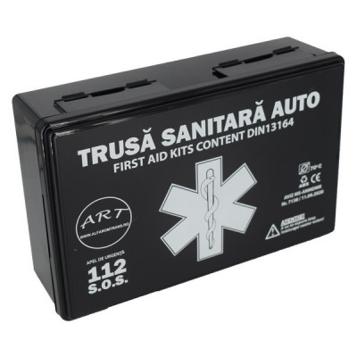 Kit siguranta rutiera - Trusa medicala auto prim ajutor + Stingator 1kg OMC foto