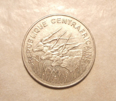 REPUBLICA CENTRAFRICANA 100 FRANCI 1988 MAI RARA foto