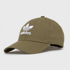 adidas Originals căciulă din bumbac culoarea verde, cu imprimeu HL9324