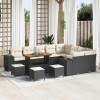 VidaXL Set de canapele pentru grădină 13 pcs Negru poliratan 3362050