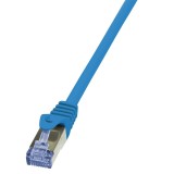 PATCH CORD S/FTP LOGILINK Cat6a, LSZH, cupru, 1.5 m, albastru, AWG26, dublu ecranat &quot;CQ3046S&quot; (timbru verde 0.18 lei)