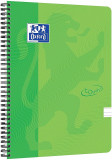 Caiet Cu Spirala A4, Oxford School Touch , 70 File-90g/mp, 4 Perf, Coperta Carton Verde Lime - Dicta