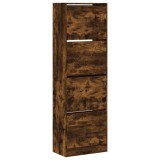 Cumpara ieftin Pantofar cu 4 sertare rabatabile, stejar fumuriu, 60x34x187,5cm