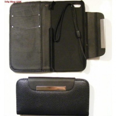 Husa Flip Piele Apple iPhone 5 Negru Bulk foto