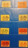 Bicicleta Carpati, reclame cutii de chibrituri, anii 1960
