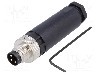 Conector M8, 3 pini, clasa etanseitate IP67, BULGIN - PXPPAM08FIM03AST