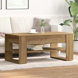 VidaXL Masă de cafea stejar artizanal 102 x 55 x 45 cm Lemn compozit