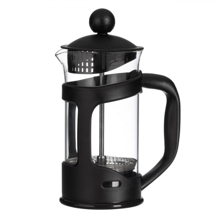 Infuzor Cafea, Filtru Incorporat, Capacitate 0,35 L, Sticlă Termorezistentă, Negru
