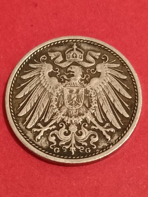 10 pfennig 1914 G [rara] , stare aUNC+ , patina [poze]. Discount conform descriere [10 - 20 %. Vezi descrierea.]. foto