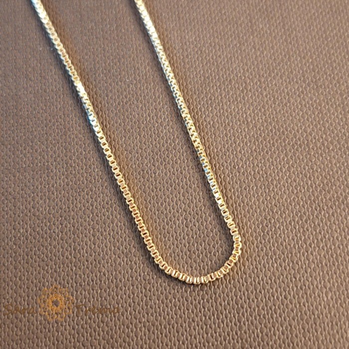 Lantisor tip sarpe placat cu aur de 14 Karate - 50 cm