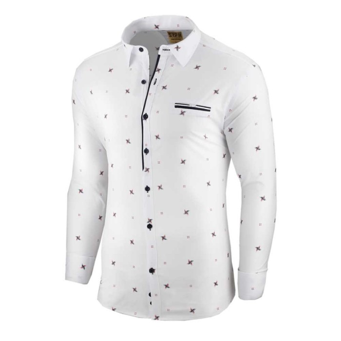 Camasa pentru barbati alba flex fit elastica casual Palais Bourbon Camasa pentru barbati alba flex fit elastica casual Palais Bourbon
