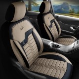 Cumpara ieftin Set Huse Scaune Auto Panda Londra, cu fermoare pentru bancheta rabatabila, bej - negru , 11 piese