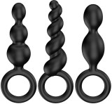 Set 3 Dopuri Anale Satisfyer Silicone Black