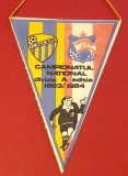 Fanion meci fotbal FC BAIA MARE - DINAMO BUCURESTI (div. A sezonul 1983/1984)
