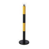 Stalp delimitare moale din spuma de cauciuc, negru / galben, GP-03, 880 x 60 mm