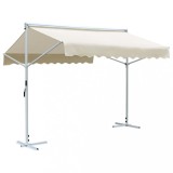 vidaXL Copertină cu structură independentă, crem, 3 x 3 m