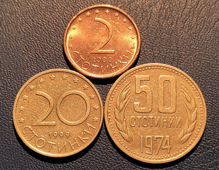 Lot monede Bulgaria - 2, 20, 50 stotinki