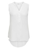 Bluza Dama Only Onljette Life Alba, Fara Maneci, Vascoza, Decolteu V, Casual, Marimea 38 (S/L) - Outlet