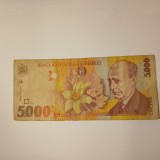 Di.151. Bancnota 5000 lei 1998 circulata uzata