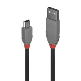 CABLU alimentare si date Lindy pt.smartphone Mini-USB (T) la USB 2.0 (T), 0.5 m, PVC, negru, &quot;LY-36721&quot; (timbru verde 0.08 lei)