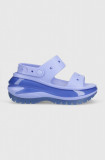 Crocs papuci Classic Mega Crush Sandal femei, culoarea violet, cu platforma, 207989 207989.5Q6-5Q6