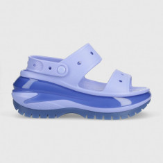 Crocs papuci Classic Mega Crush Sandal femei, culoarea violet, cu platforma, 207989 207989.5Q6-5Q6