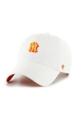 47 brand șapcă de baseball din bumbac MLB New York Yankees culoarea alb, cu imprimeu, B-CHPCU17GWS-WH