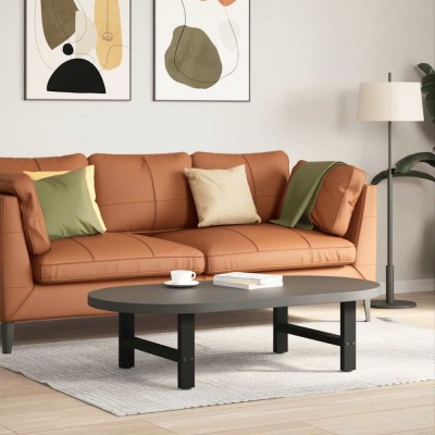 vidaXL Picioare pentru măsuță de cafea, negru, 2 buc., 70x(30-31) cm, oțel 4013268 foto