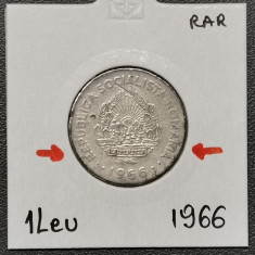 România 1 Leu 1966 varianta rara