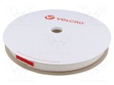 Bandă arici albă VELCRO&reg; 25mm x 25m pentru fixare rolă