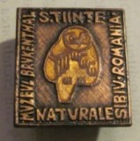 Cumpara ieftin CY - Insigna "Muzeul Stiinte Naturale BRUKENTHAL / Sibiu Romania" stare foarte buna RARUTA