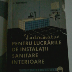 L. Dumitrescu – Indrumator pentru lucrarile de instalatii sanitare interioare