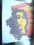 Tablou - Portret - modern - semnat IM 95 , dim.= 60x50cm