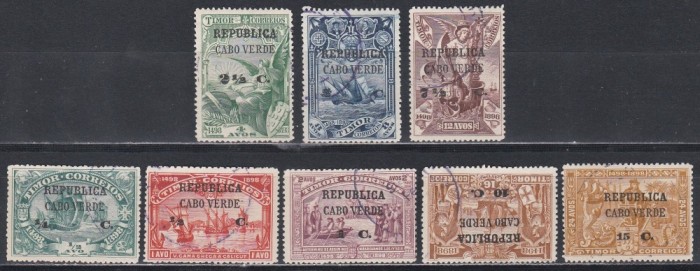 Capul Verde 1913 - Emisiunea Vasco da Gama - Timbre poștale Timor supratipar, Stampilat