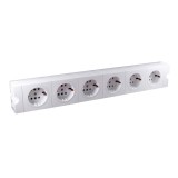 Bloc modular Relee cu 6 prize și contact de protecție