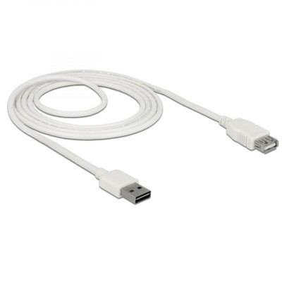 Cablu USB A Tata-Mama Alb, Versiune 2.0, 1.5 M Lungime - Prelungitor Extensie USB Tip Mama Tata foto