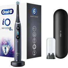 Periuta de dinti electrica Oral-B iO8 cu Tehnologie Magnetica si Micro-Vibratii, Display led, Timer, 6 moduri, 1 capat, Incarcator magnetic, Trusa de