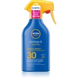 NIVEA SUN Protect &amp; Moisture spray pentru bronzat cu efect de hidratare SPF 30 250 ml