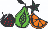 Cumpara ieftin Sticker decorativ, Fructe, Verde, 85 cm, 7117ST-1, Oem