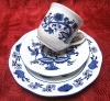 SET MIC DEJUN PORTELAN KORONA MODEL BLUE ONION CEASCA CAFEA SI FARFURII