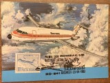 C12 - maxima Romania - tematica aviatie 5 - primul zbor ROMBAC 1-11 Bucuresti - Atena - 23.04.1983 - prima zi a emisiunii sau expozitii